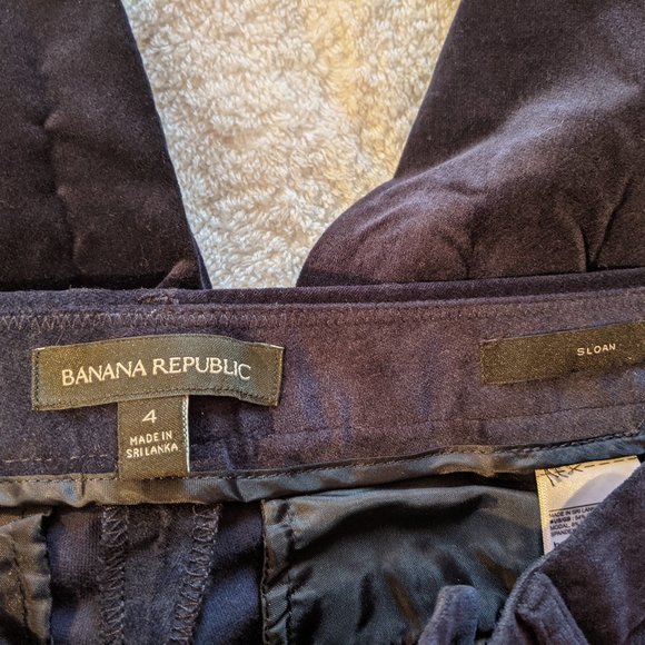 Banana Republic Sloan Velvet Pants (Blue) - Picture 3 of 4
